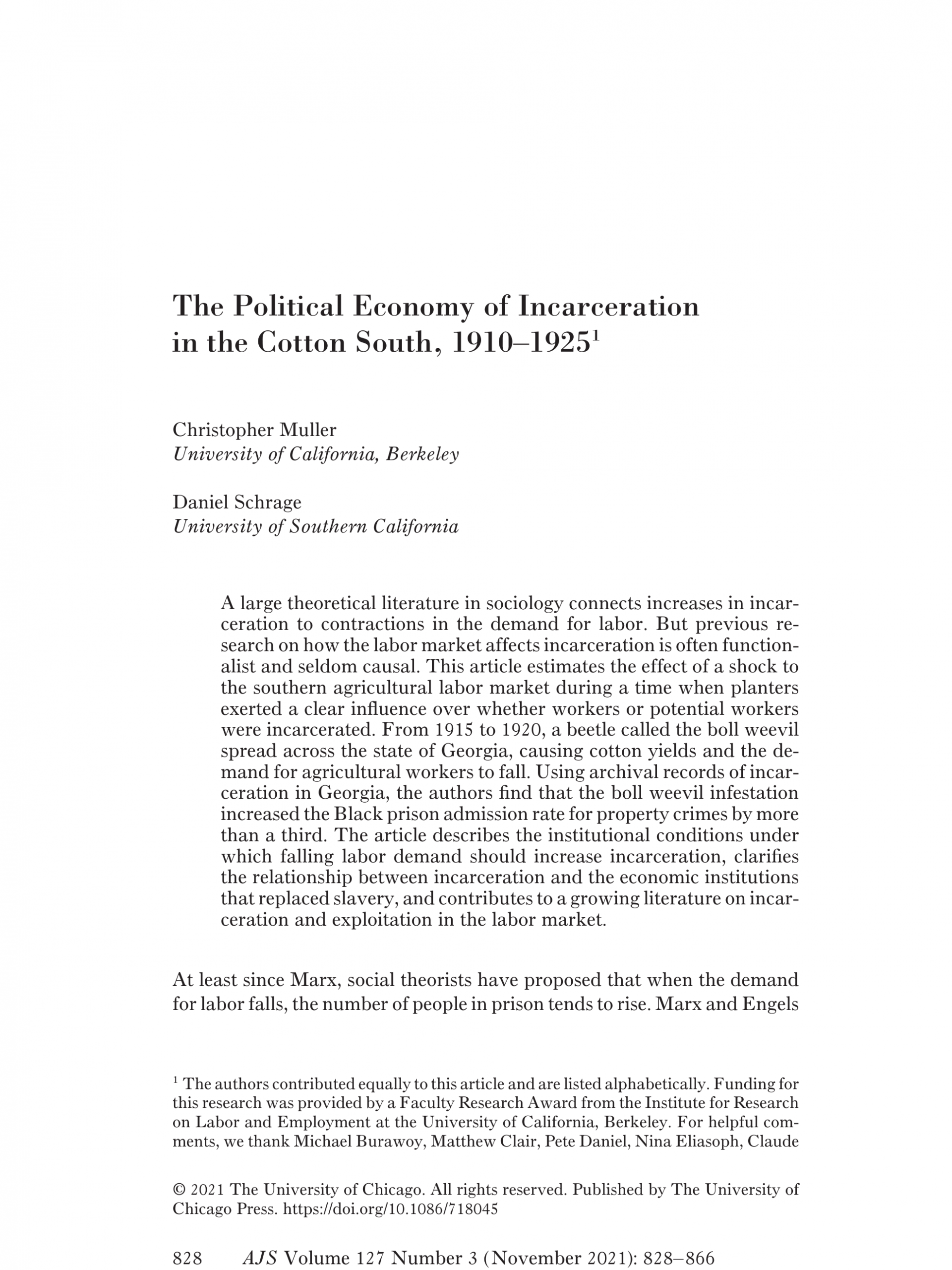 Robert K. Merton Award 2023